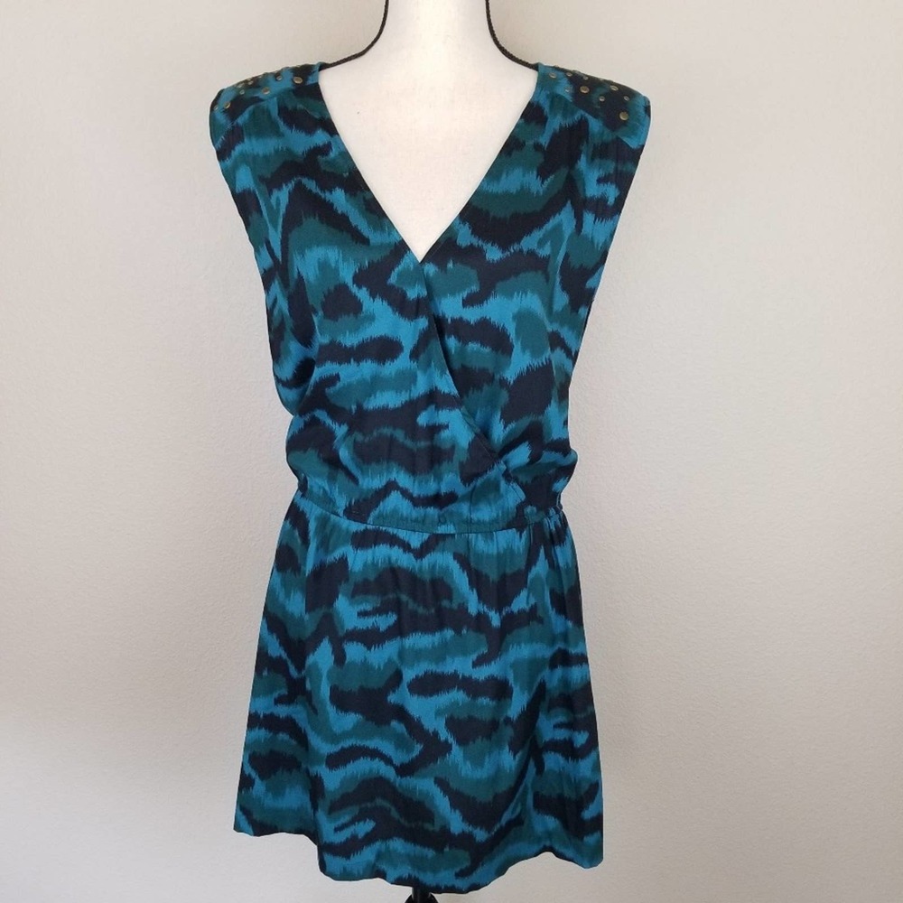 Sanctuary Animal Print Silk Dress